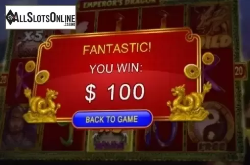 Win Screen. Emperor's Dragon from NetoPlay