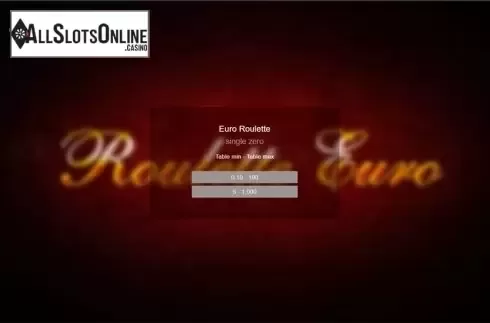 Intro screen. Euro Roulette (Espresso Games) from Espresso Games