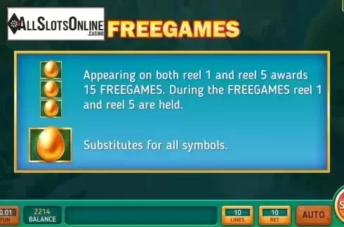 Game Features screen