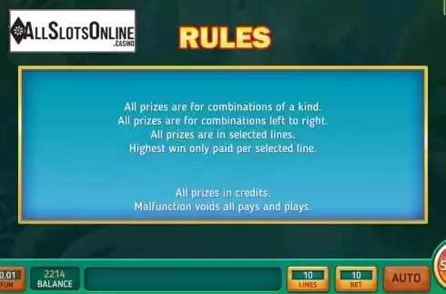 Game Rures screen
