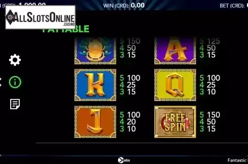 Paytable screen 2