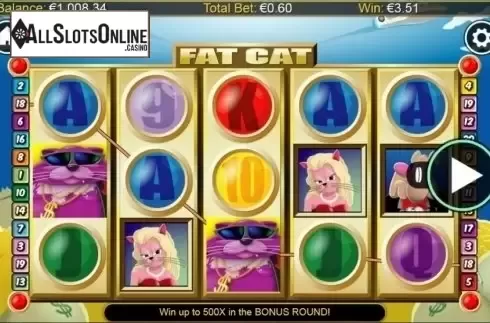 Wild Win screen. Fat Cat from NextGen