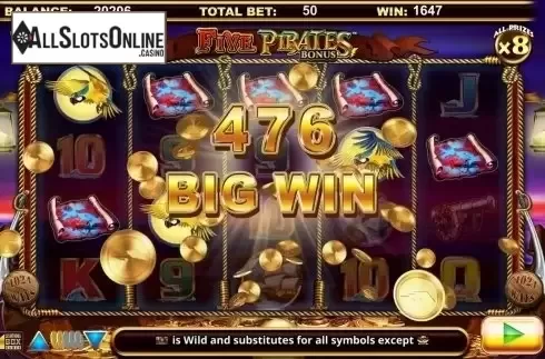 Screen 8. Five Pirates from Lightning Box