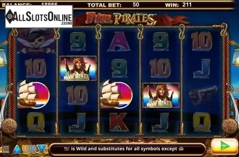 Screen 7. Five Pirates from Lightning Box