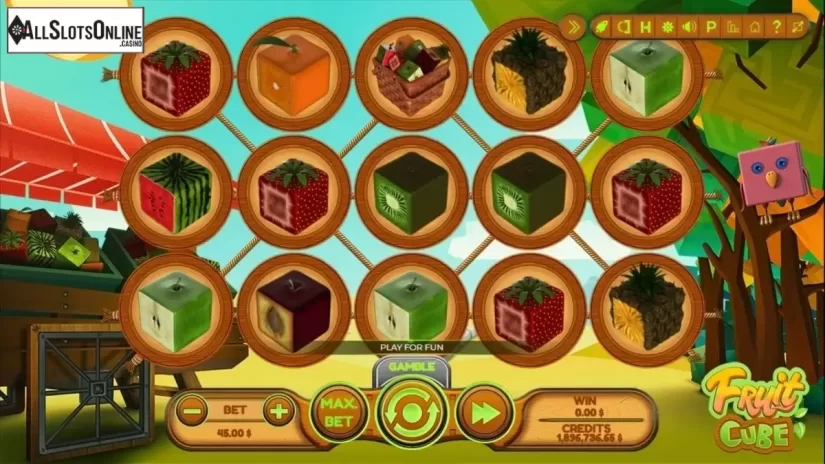 Reel screen. Fruit Cube from Spinmatic