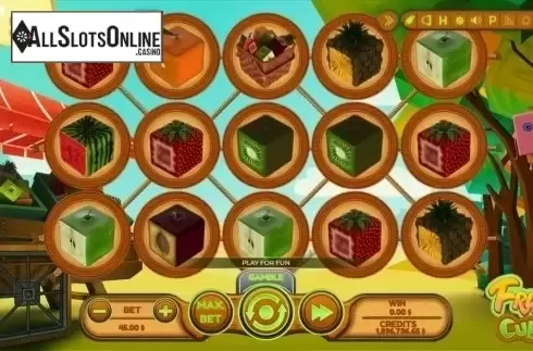 Reel screen. Fruit Cube from Spinmatic