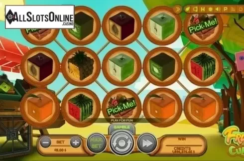 Reel screen. Fruit Cube from Spinmatic