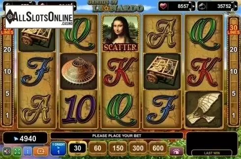 Screen3. Genius of Leonardo from EGT