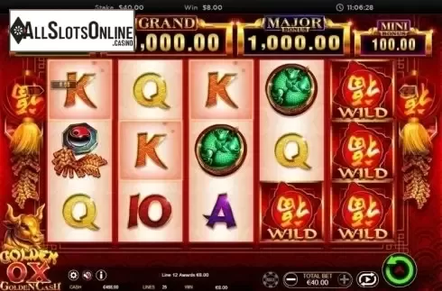 Win Screen. Golden Ox (Ainsworth) from Ainsworth