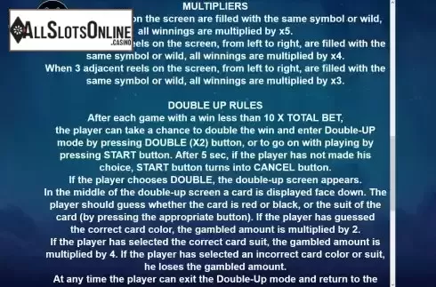 Features screen