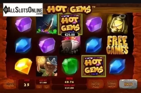 Scatter Win screen. Hot Gems from Playtech