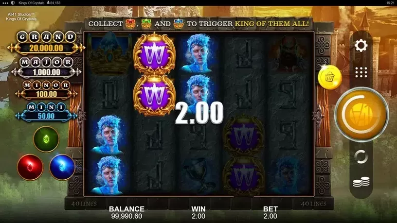 Kings of Crystals slot screenshot 2