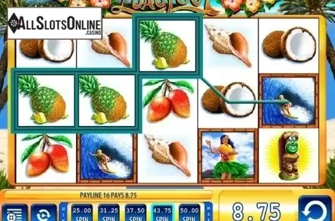 Win screen. Luau Loot from WMS