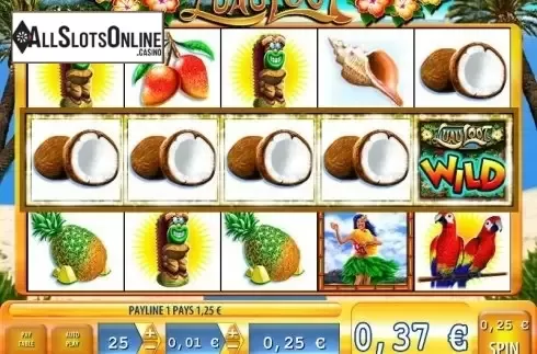 Wild Win screen. Luau Loot from WMS