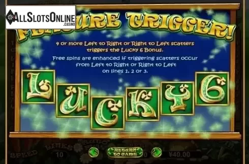 Free Spins 1. Lucky 6 from RTG