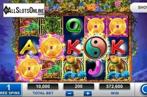 Win screen. Lucky Tree from Bally