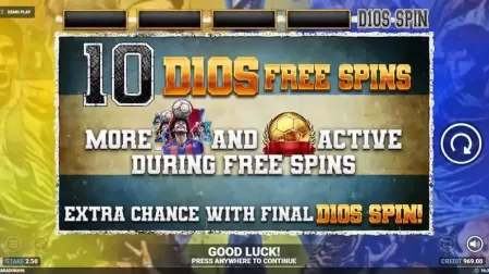 D10S Maradona slot screenshot 5