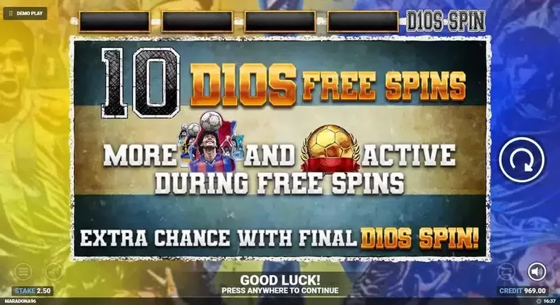 D10S Maradona slot screenshot 5