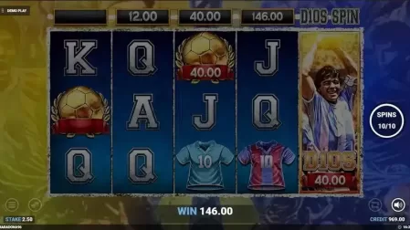 D10S Maradona slot screenshot 8