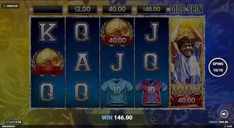 D10S Maradona slot screenshot 8