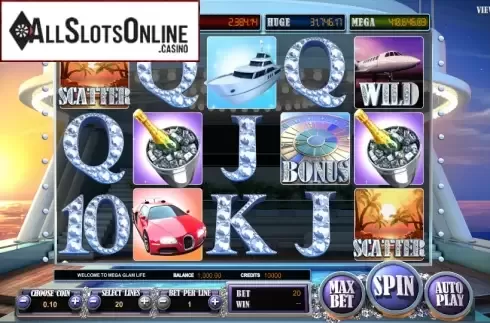 Reels. Mega Glam Life from Betsoft