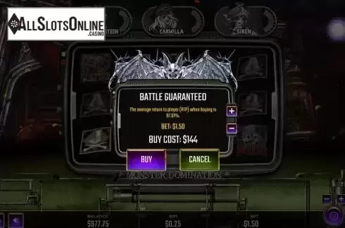 Buy Feature screen