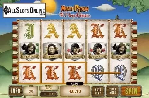 Screen 2. Monty Python and the Holy Grail from Playtech