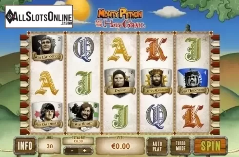 Screen 1. Monty Python and the Holy Grail from Playtech