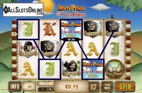 Screen 4. Monty Python and the Holy Grail from Playtech
