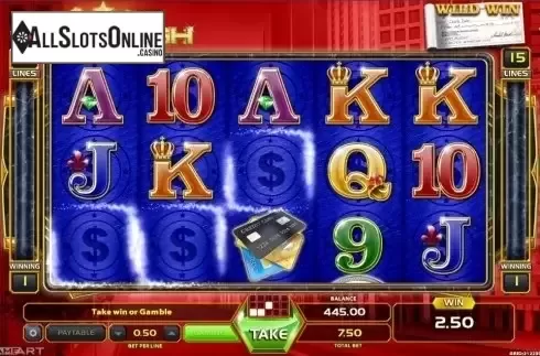 Win Screen 2. More Cash from GameArt