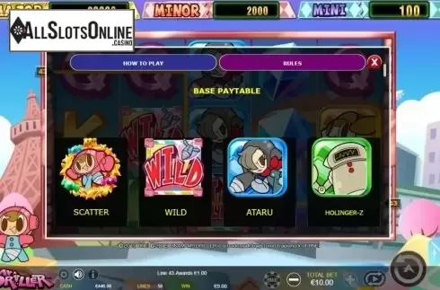 Paytable 1. Mr. Driller from Ainsworth
