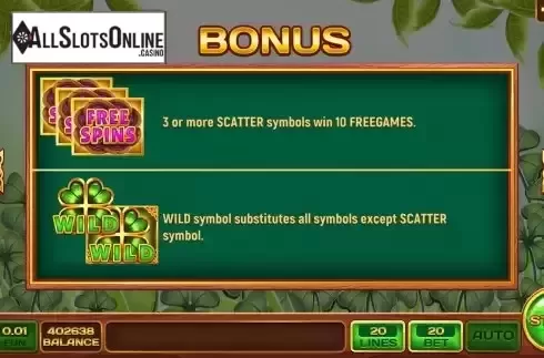Features screen