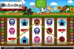 Win Screen . Poochie Slots from Gamesys