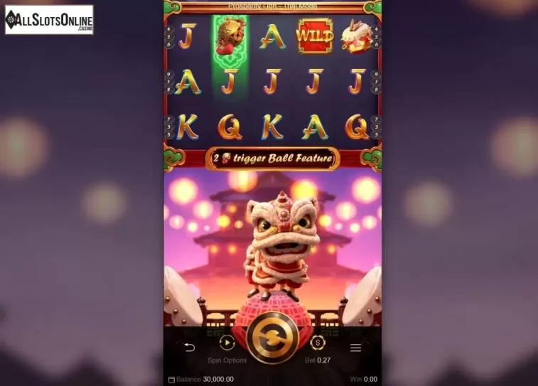 Reel Screen. Prosperity Lion from PG Soft
