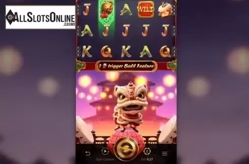 Reel Screen. Prosperity Lion from PG Soft