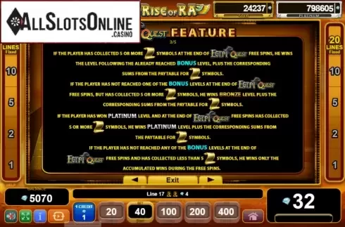Features 3. Rise of Ra: Egypt Quest from EGT