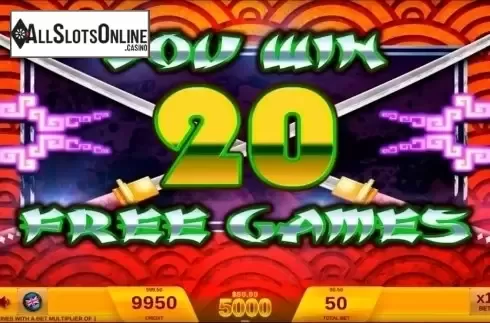 Won free games. Samurai Dynasty from IGT