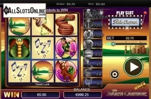 Reel screen. Scratch The Snake Charmer from NextGen