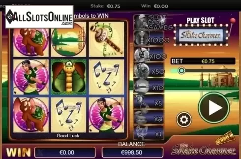 Reel screen. Scratch The Snake Charmer from NextGen