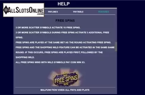 Feature screen 1. Shopping in the Hills from Arrows Edge