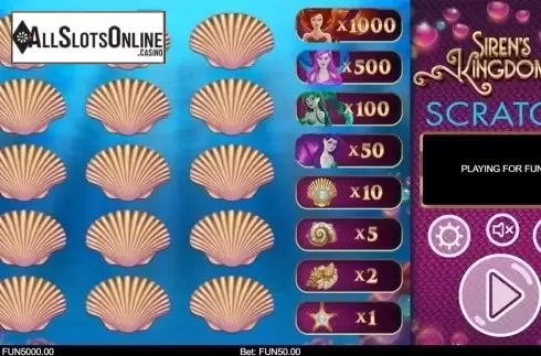 Reels screen. Sirens Kingdom Scratch from IronDog