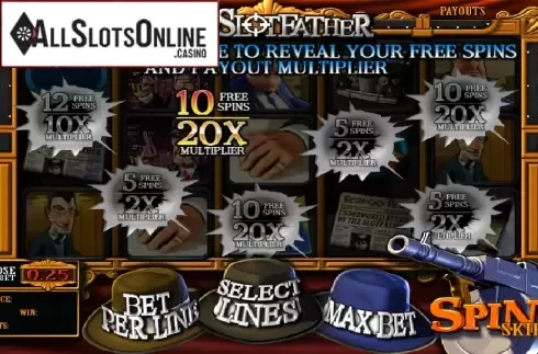 Free spins. Slotfather from Betsoft