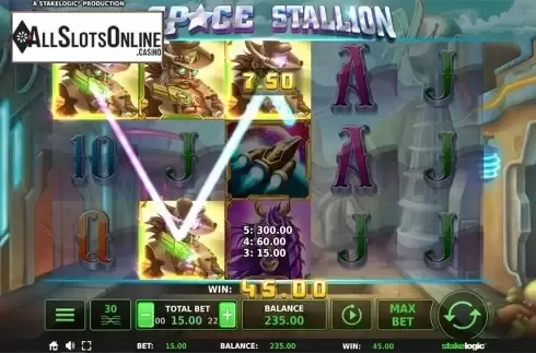Game workflow 2. Space Stallion from StakeLogic