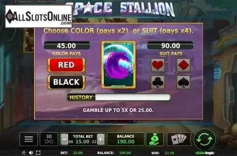 Game workflow 4. Space Stallion from StakeLogic