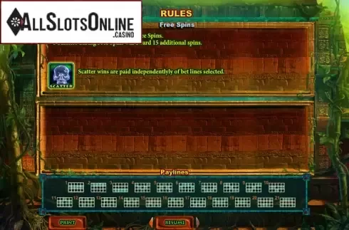 Paytable 2. Spirit of Aztecs from Playson
