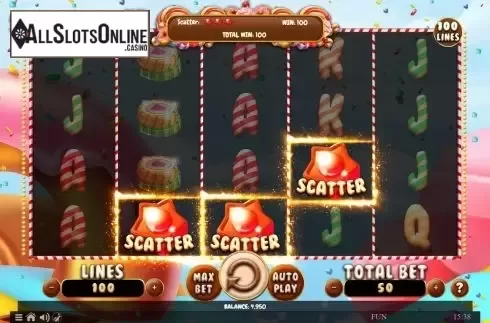 Win Screen. Sweet Win from Spinomenal