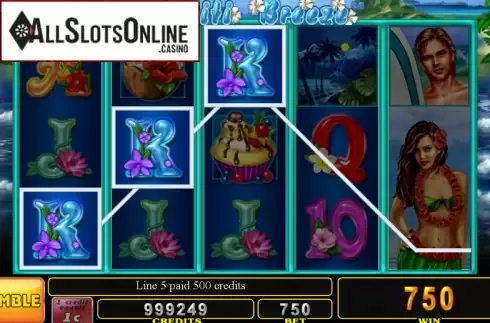 Win Screen. Tahiti Breeze from Noble Gaming
