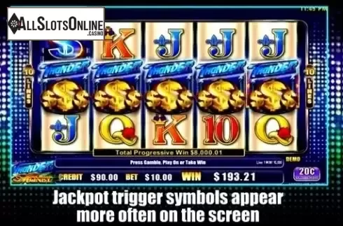 Reel Screen. Thunder Money from Ainsworth