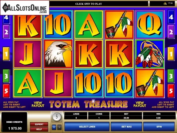 Screen 1. Totem Treasure from Microgaming
