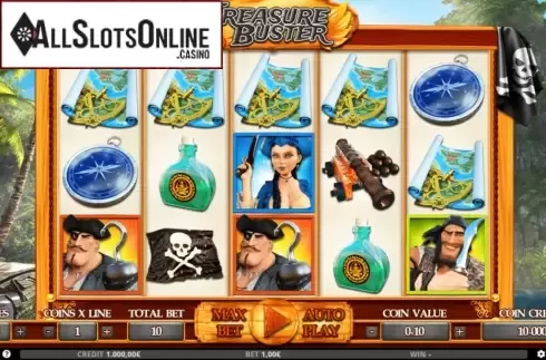 Reel Screen. Treasure Buster from Capecod Gaming